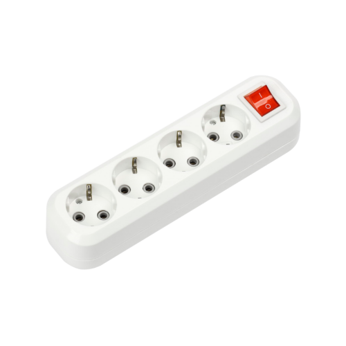 Колодка УЗВ-4-GRAND четырехместная с выключателем и заземлением 5240 IN HOME - Фото