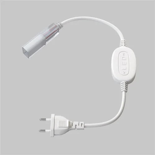 Коннектор питания с сетевой вилкой для светодиодной ленты 220В 201205 (Белый) - фото 2