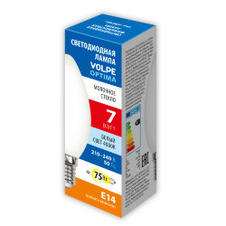 LED-C35-7W-4000K-E14-FR-SLF Лампа светодиодная, Форма свеча, матовая, Белый свет 4000K