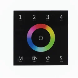 Сенсорная панель T13 Black IC74 (220V, RGB, 4 zone, DMX512, RF 2.4GHz)