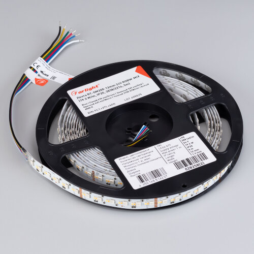 Светодиодная лента RT-GM288-12mm 24V RGBW-MIX (19.2 W/m, IP20, 3838/2216, 5m) (Arlight, RGB-ССТ, RGB-MIX, RGB-White MIX) 028258(2) - фото 2