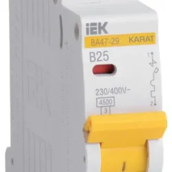 Выключатель автоматический модульный 1п B 25А 4.5кА ВА47-29 KARAT IEK MVA20-1-025-B