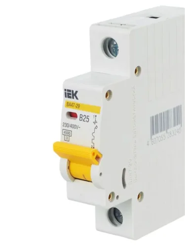 Выключатель автоматический модульный 1п B 25А 4.5кА ВА47-29 KARAT IEK MVA20-1-025-B - фото 8