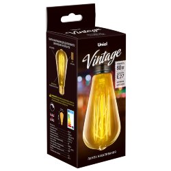 IL-V-ST64-60-GOLDEN-E27 VW02 Лампа накаливания Vintage, Форма конус, Форма нити VW