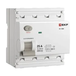 Выключатель дифференциального тока 4п 25А 300мА тип A 6кА ВД-100N электромех. PROxima EKF E1046MA25300