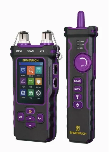 Тестер кабельный многофункциональный NetGeeks NP60 фиолет. Ermenrich 84551 - фото