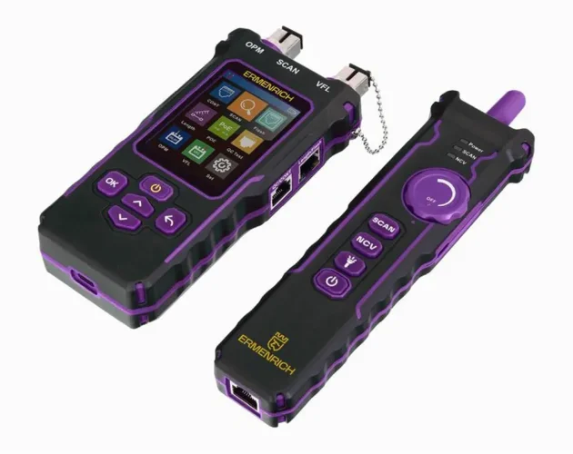 Тестер кабельный многофункциональный NetGeeks NP60 фиолет. Ermenrich 84551 - фото 6