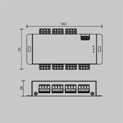 Усилитель сигнала SPI 6 канальный (Черный)