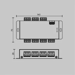 Усилитель сигнала SPI 6-ти канальный (Черный) 711007