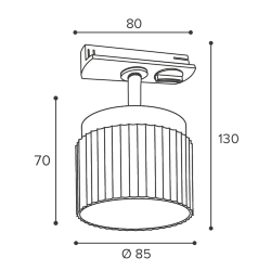 Трековый светильник WOLTA WTL-GX53/19WG под лампу GX53 Белый / Золотой MUSE