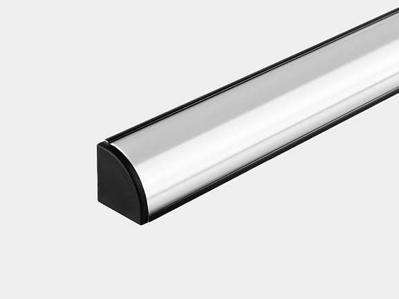 Алюминиевый профиль угловой черный 2 м SF-1616-BL - фото