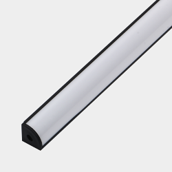 'Алюминиевый профиль угловой черный 2 м SF-1616-BL 043330