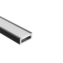 Профиль U-15 RAL9005 (с экраном) — 2000мм