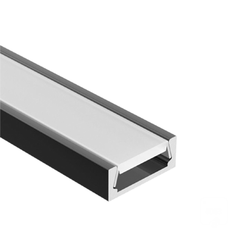 Профиль U-15 RAL9005 (с экраном) — 2000мм - фото 2
