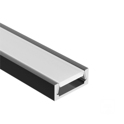 Профиль U-15 RAL9005 (с экраном) — 2000мм