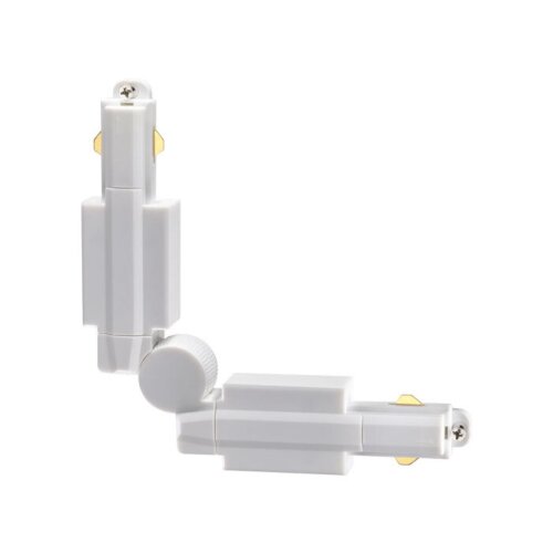 Соединитель гибкий угловой с токопроводом для однофазного трехжильного шинопровода «Novotech» 135020 (крепление к треку). Фото 1.