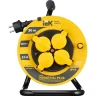 Удлинитель на катушке 4х30м с заземл. 16А IP44 Industrial plus УК30 3х1.5 термозащита IEK WKP15-16-04-30-44 - фото 2
