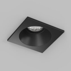 Встраиваемый влагозащищённый светильник COVE, IP44, до 15 Вт LED, GU10, алюминий, чёрный, Denkirs DK2131-BK