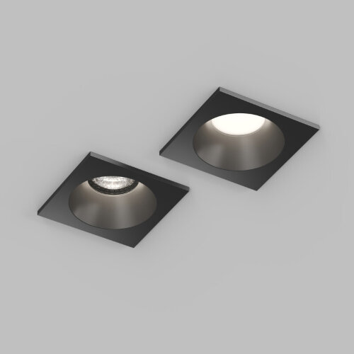 DK2131-BK Встраиваемый влагозащищённый светильник COVE, IP44, до 15 Вт LED, GU10, алюминий, чёрный. Фото 4