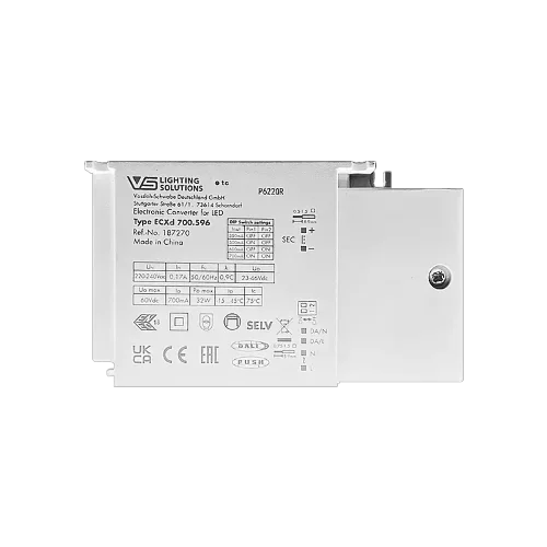 VS 16-32W DALI2/DIP 350-700мА 23-46V ECXd 700.596 DIP-переключатель 114x67x31мм - Драйвер для светодиодов Vossloh-Schwabe. Фото 2