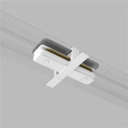 Коннектор прямой для однофазного встраиваемого шинопровода белый TRCM-1-I-WH (049557)