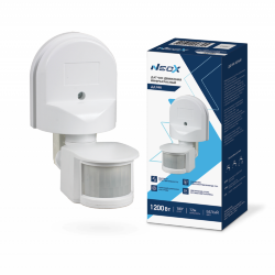 Датчик движения инфракрасный ДД 08Б 1200Вт 180 гр.12м IP44 белый NEOX