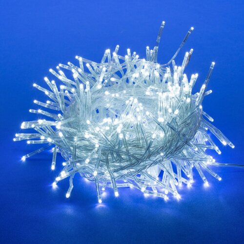 ULD-S0600-400-DTA WHITE IP20 FIRECRACKER Гирлянда светодиодная с контроллером Фейерверк, 6м, 400 светодиодов, Белый свет, Провод прозрачный - фото 1