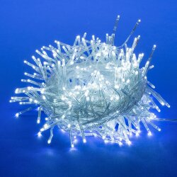 ULD-S0600-400-DTA WHITE IP20 FIRECRACKER Гирлянда светодиодная с контроллером Фейерверк, 6м, 400 светодиодов, Белый свет, Провод прозрачный