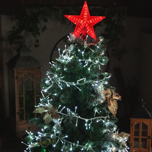 ULD-S0600-400-DTA WHITE IP20 FIRECRACKER Гирлянда светодиодная с контроллером Фейерверк, 6м, 400 светодиодов, Белый свет, Провод прозрачный - фото 5