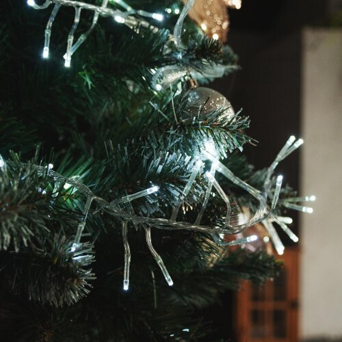 ULD-S0600-400-DTA WHITE IP20 FIRECRACKER Гирлянда светодиодная с контроллером Фейерверк, 6м, 400 светодиодов, Белый свет, Провод прозрачный - фото 6