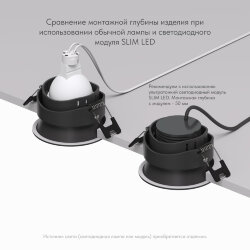 Встраиваемый влагозащищенный светильник, IP 65, 10 Вт, GU5.3, LED, черный, пластик, Denkirs DK3103-BK