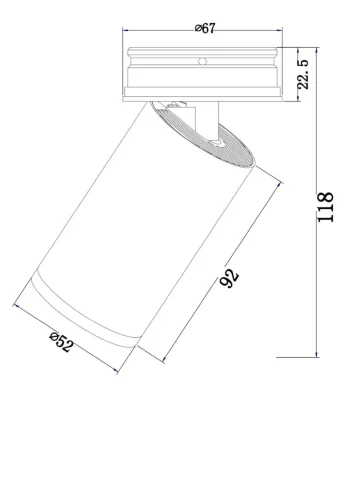 Потолочный светильник FOCUS S 1x10Вт GU10 (Черный) - фото 2