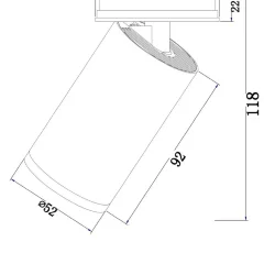 Потолочный светильник FOCUS S 1x10Вт GU10 (Черный)