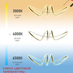 Светильник светодиодный ESTETIKA DALI-SM-90GL 90Вт 230В 3000-6500K 760х210x210мм 1.2м трос ДУ золото IN HOME