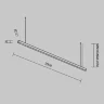 Линейный светильник подвесной 4000K 35x35 40 Вт (Серебро, 2 м) LL312008 (Серебро) - фото 8
