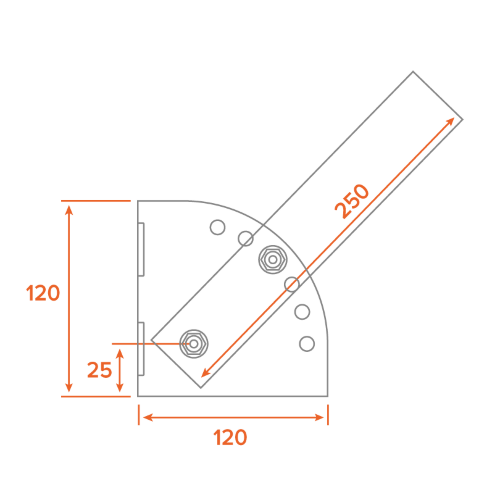 Кронштейн универсальный для консольного светильника К1Н-0-0,25-БМ - фото 3.