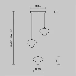 Подвесной светильник Sirocco 3000K 17Вт (Латунь)