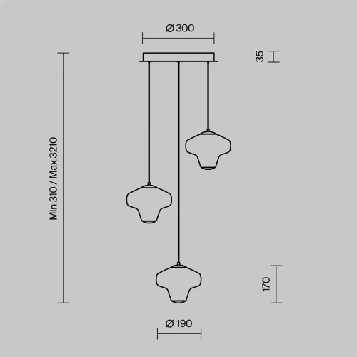 Подвесной светильник Sirocco 3000K 17Вт (Латунь) - фото 4