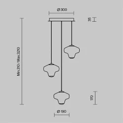 Подвесной светильник Sirocco 3000K 17Вт (Латунь)