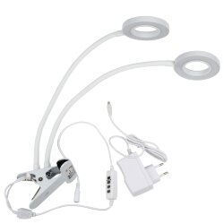 ULT-P35-15W-SPLE-TM IP40 WHITE Светильник для растений светодиодный с таймером, на прищепке, Спектр для фотосинтеза, TM Uniel