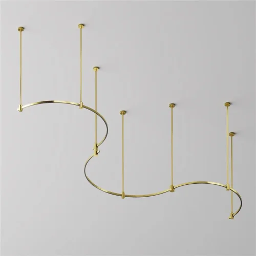 Шинопровод полукруг 650 мм Flarity латунь (Латунь) - фото 6