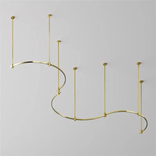 Шинопровод полукруг 650 мм Flarity латунь (Латунь) TRX154-SR-D650-BS - фото 2