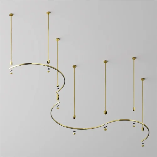 Шинопровод полукруг 650 мм Flarity латунь (Латунь) TRX154-SR-D650-BS - фото 3