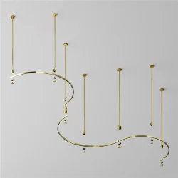 Шинопровод полукруг 650 мм Flarity латунь (Латунь) TRX154-SR-D650-BS