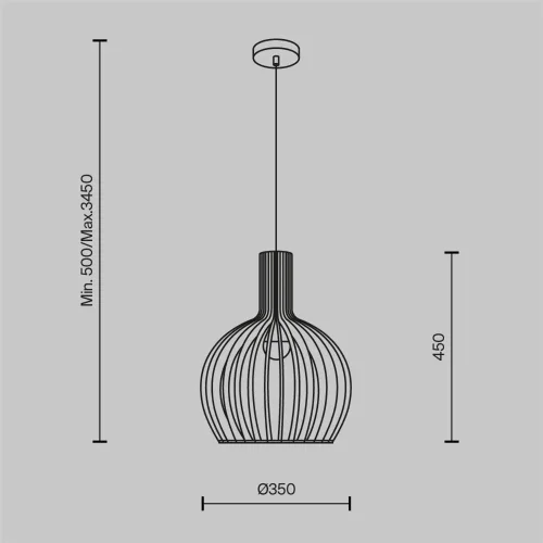 Подвесной светильник Roots E27х1 (Черный) - фото 10