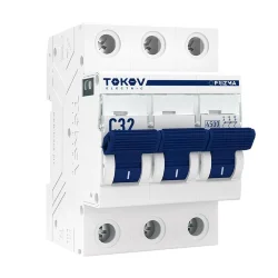 Выключатель автоматический модульный 3п C 32А 4.5кА PRIZMA TOKOV ELECTRIC TKE-PZ45-MCBI-3-32-C