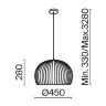 Подвесной светильник Корни / Roots E27х1 (Черный) MOD195PL-01W1 - фото 3