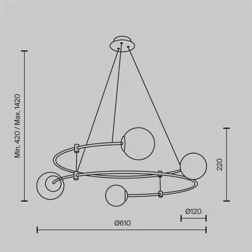 Подвесной светильник Balance G9х4 (Золото) - фото