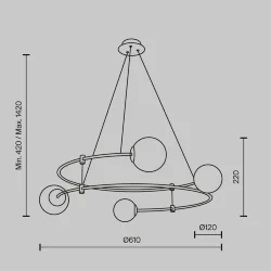 Подвесной светильник Balance G9х4 (Золото)