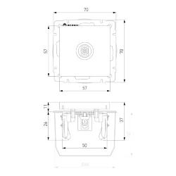 W1183006/ ТВ-розетка оконечная (серебряный) W1183006